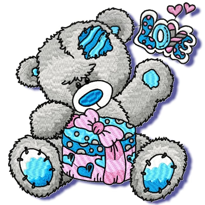 Patched Blue Bear