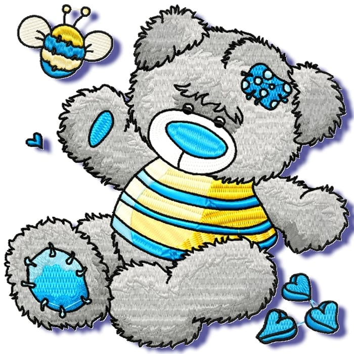 Patched Blue Bear