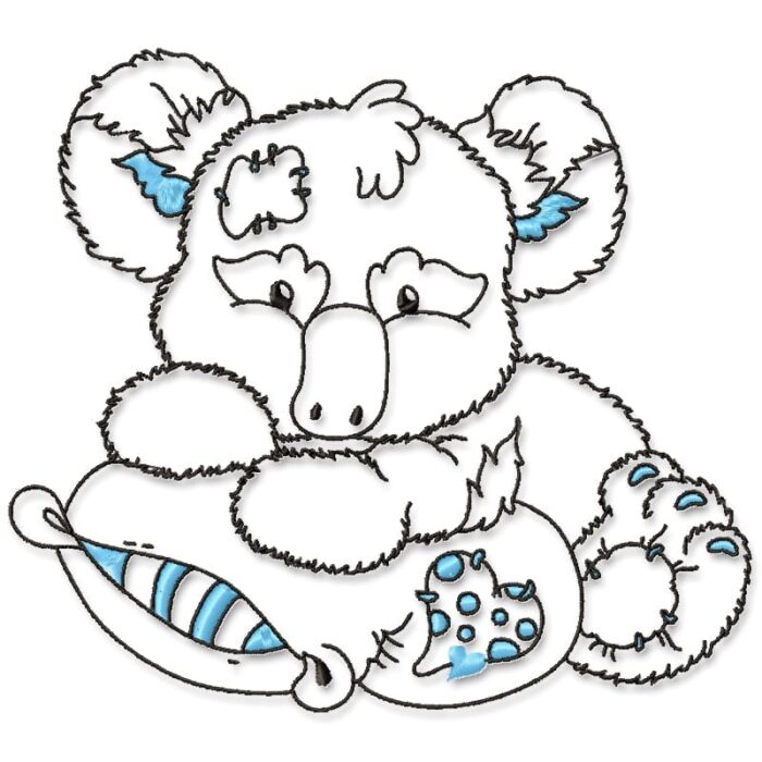 Patched Blue Koala Bear