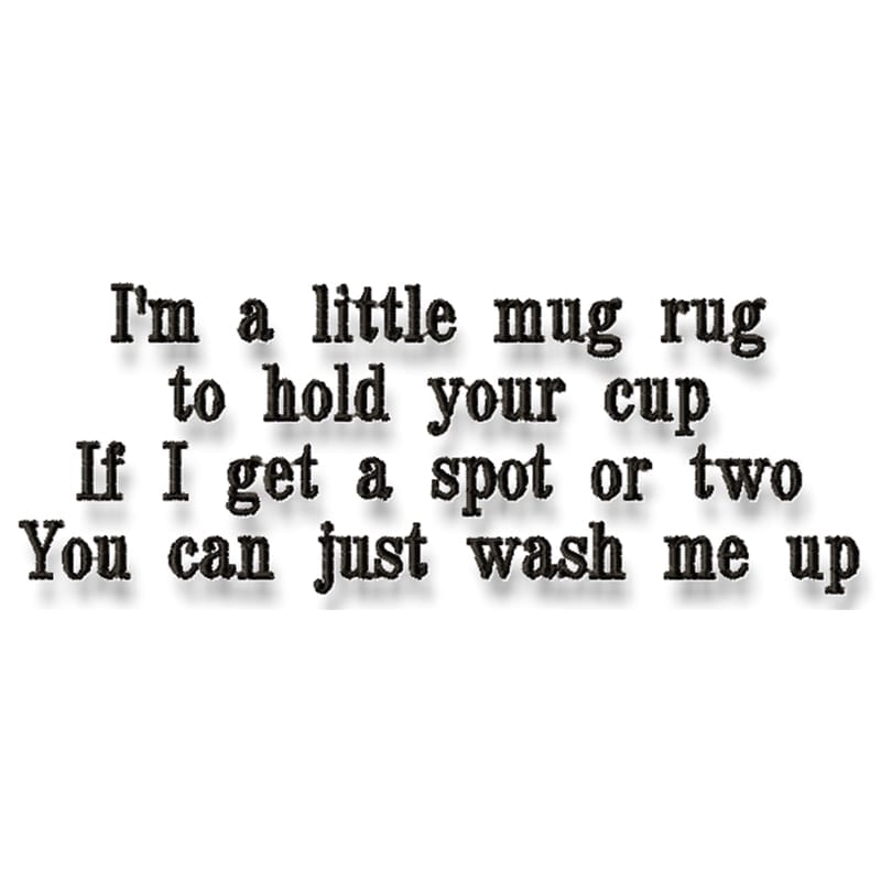 Quilt Mug Rug Sayings