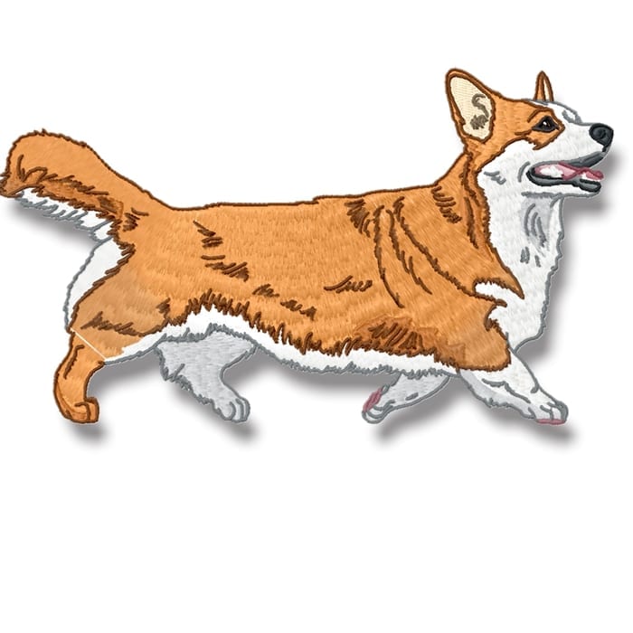 Realistic Corgi Machine Embroidery