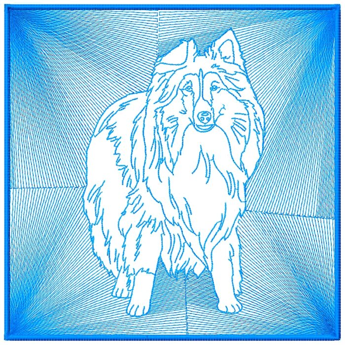 Shetland Sheepdog reversed silhouette