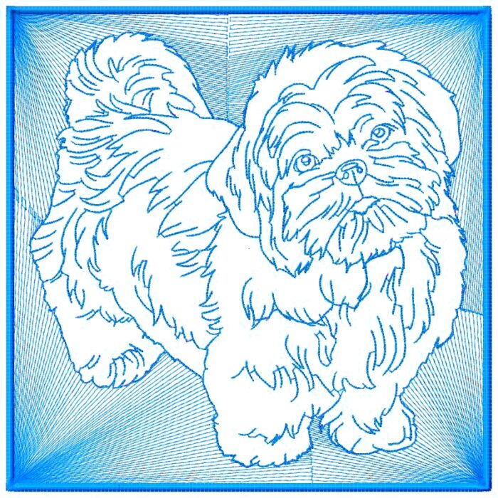 Shih Tzu Reversed Silhouette