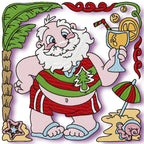 South Pole Santa machine embroidery