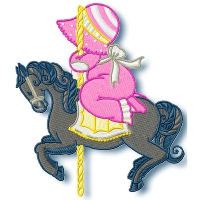 Sunbonnet on Carousel Horses