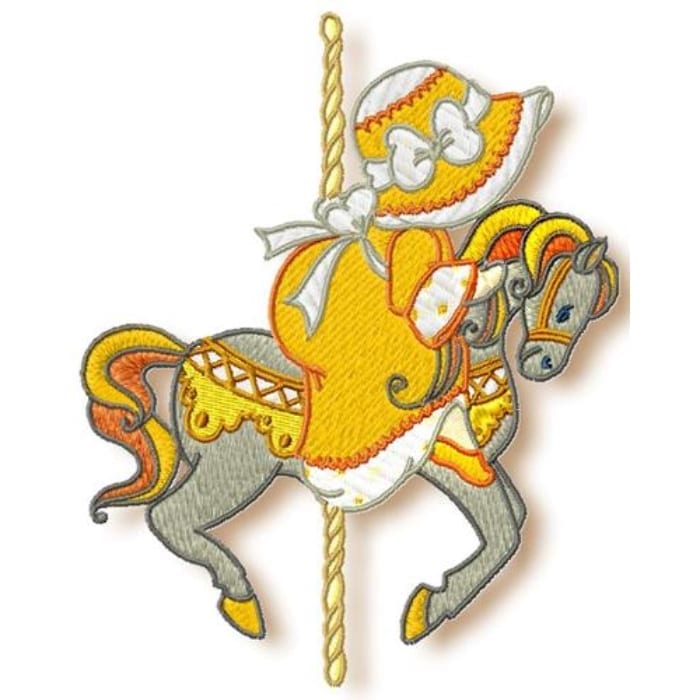 Sunbonnet on Carousel Horses