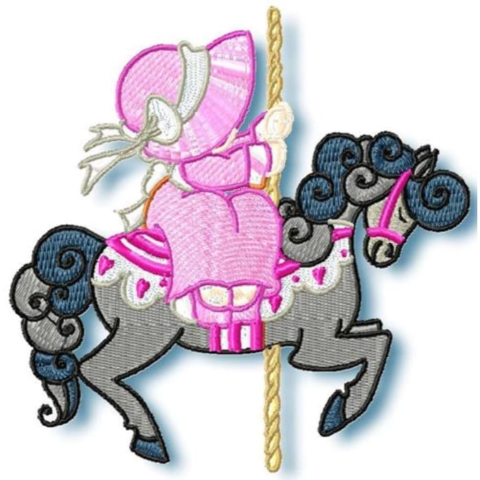 Sunbonnet on Carousel Horses