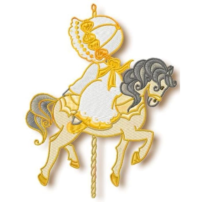 Sunbonnet on Carousel Horses