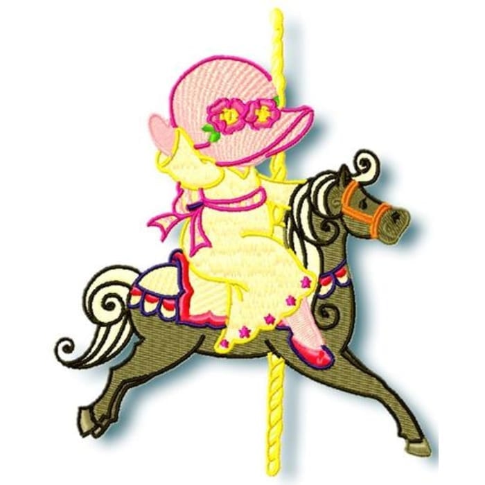 Sunbonnet on Carousel Horses