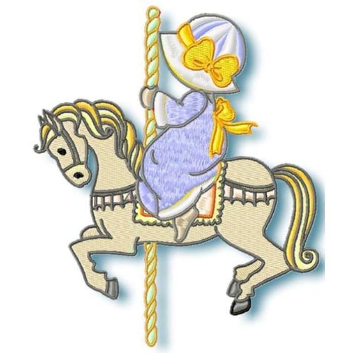 Sunbonnet on Carousel Horses