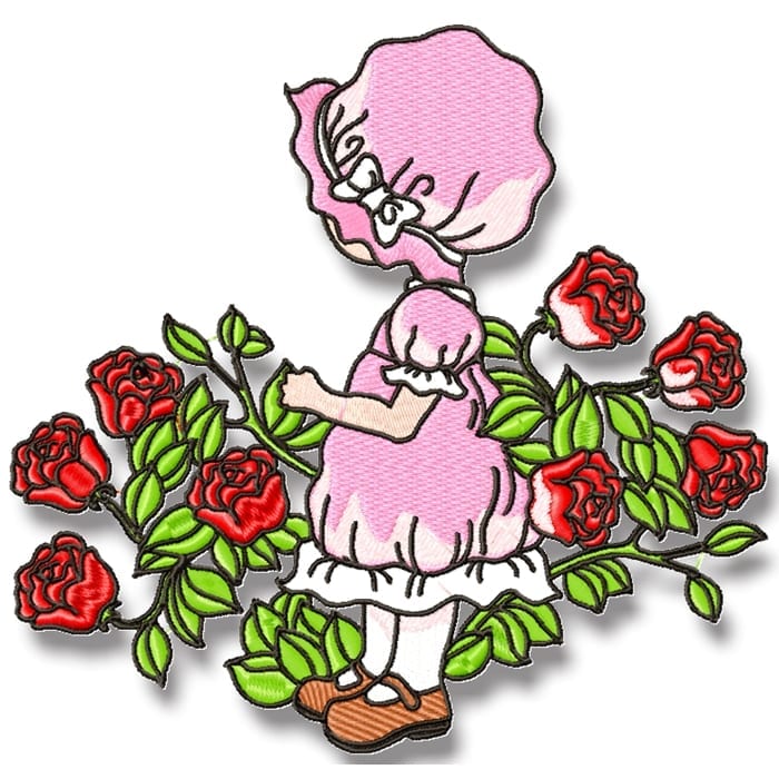 sunbonnet with flowers
