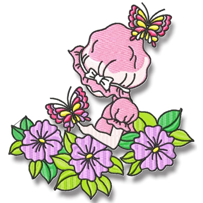 Sunbonnet with Flowers