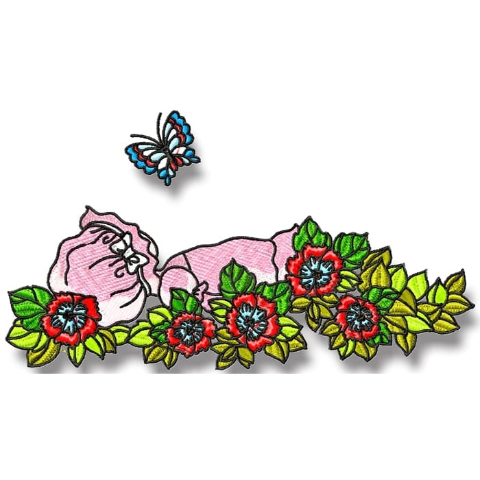 Sunbonnet with Flowers