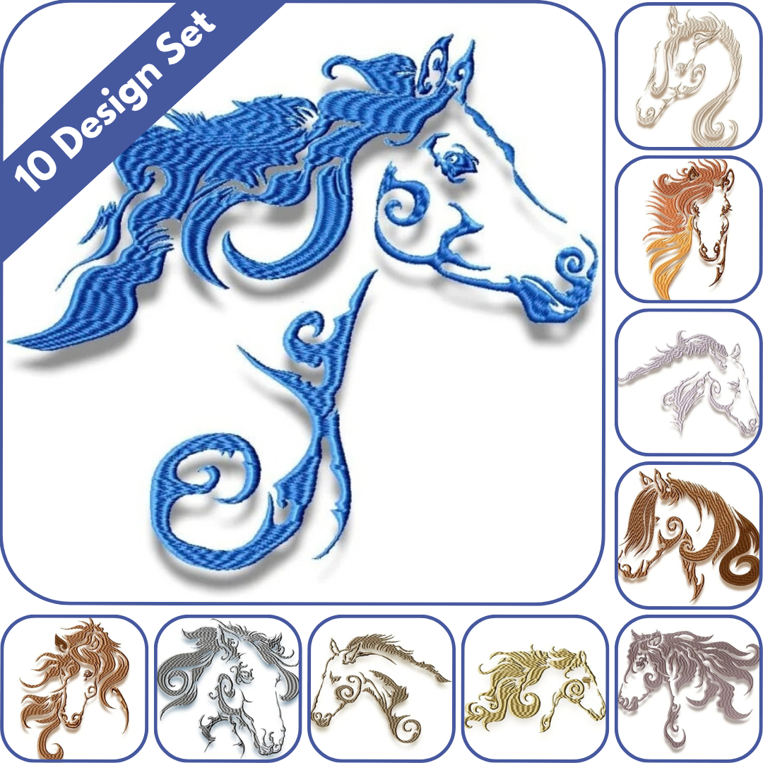 Tribal Horses Profiles Set