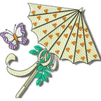 Umbrella's machine embroidery