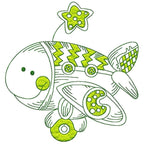 Baby Items Two Tone Machine Embroidery