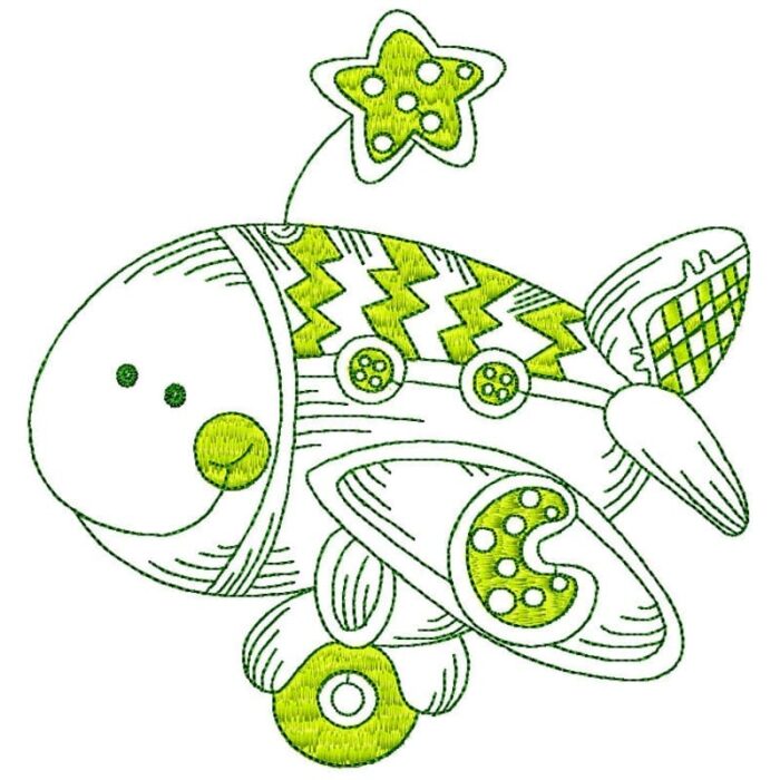 Baby Items Two Tone Machine Embroidery