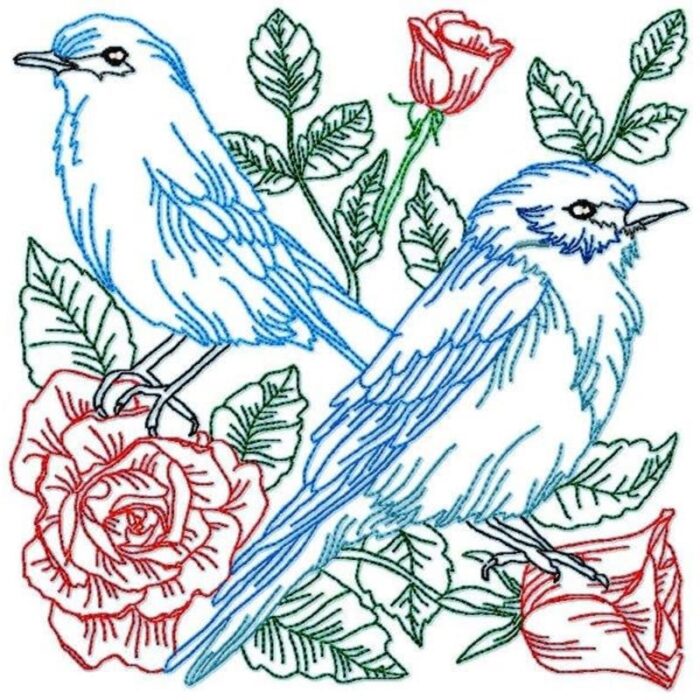 Bird Blocks with linework
