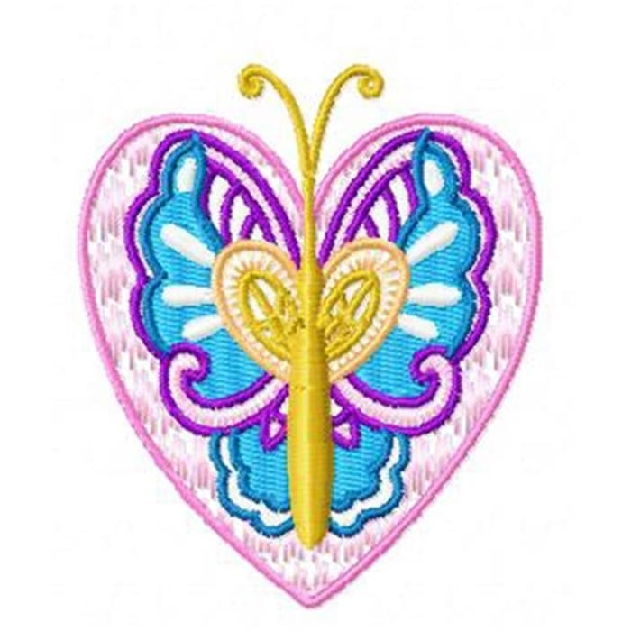 Butterfly Alphabet machine embroidery