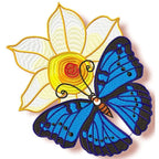 Butterfly On A Flower Machine Embroidery