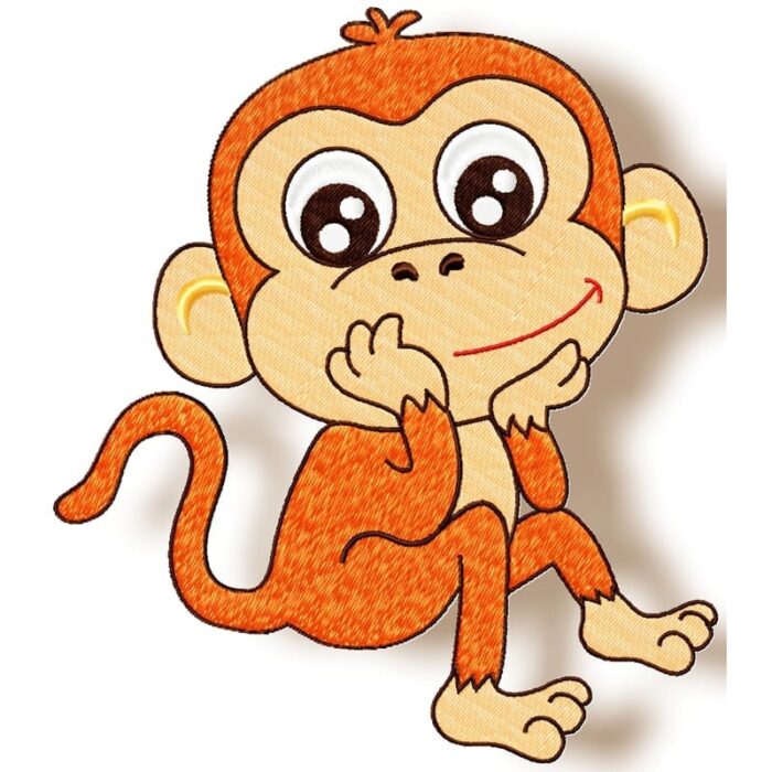 Cheeky Monkey Machine Embroidery