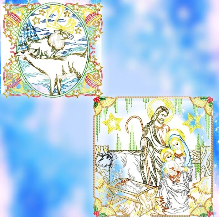 Christmas Colourline no 3 machine embroidery