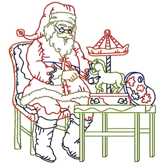 Christmas Colourline no 2 machine embroidery