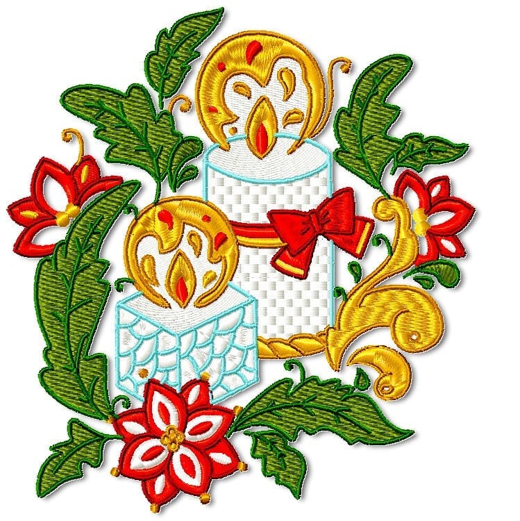 Art Deco Christmas Candles