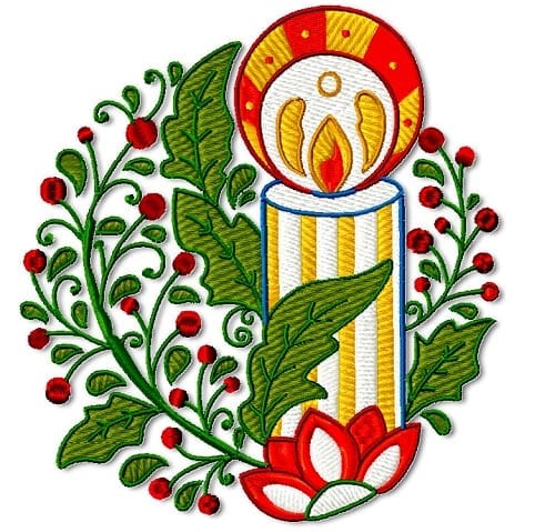 Art Deco Christmas Candles