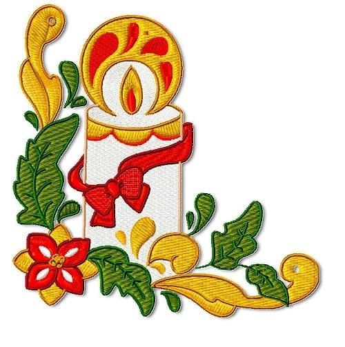 Art Deco Christmas Candles