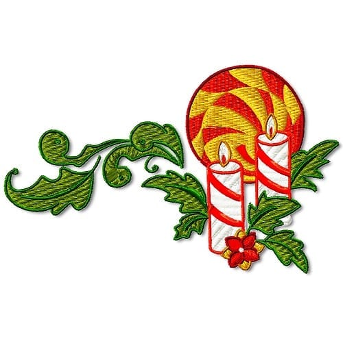 Art Deco Christmas Candles