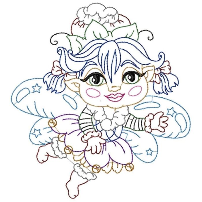 Christmas Fairies and Elves With Linework