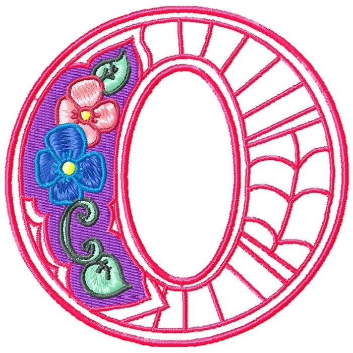 Colour-line Floral Alphabet