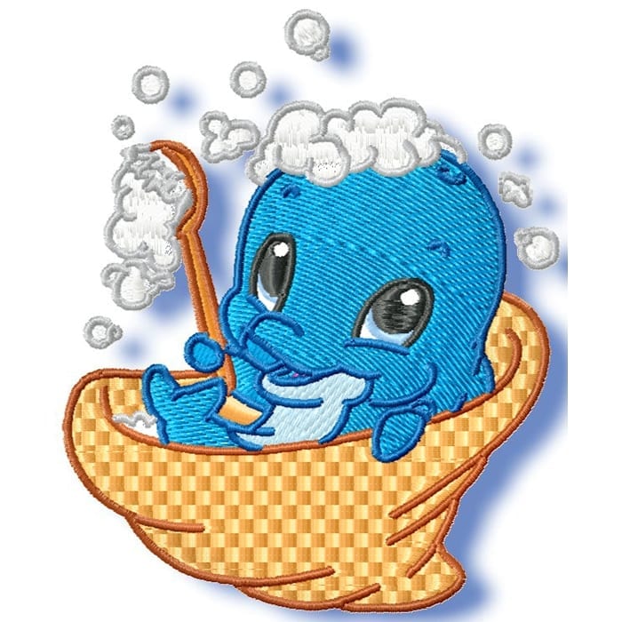 Cute Baby Bathtime Dolphin