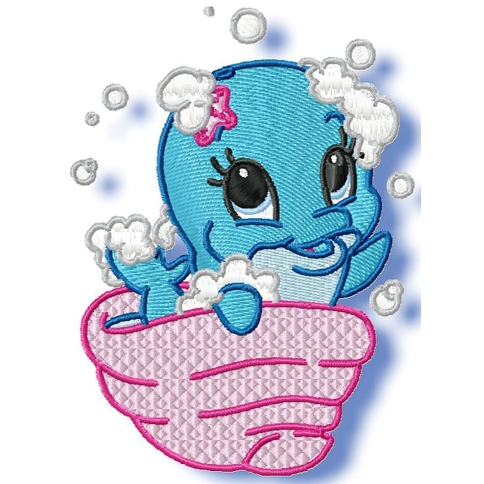 Cute Baby Bathtime Dolphin