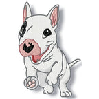 Cute Baby English Bullterrier machine embroidery