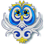 Decorative Owls Machine Embroidery