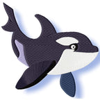 whale machine embroidery