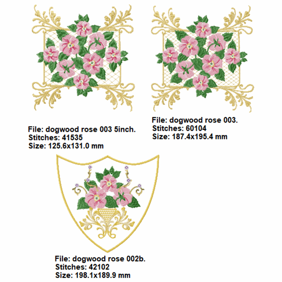 Dogwood Roses Cutwork