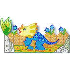 Dynamic Dino machine embroidery