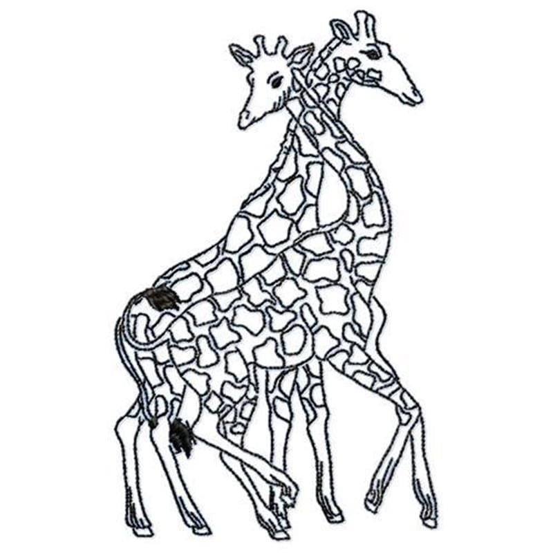 Giraffes in Black Work