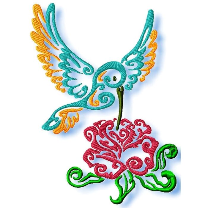 Hummingbird and Flowers