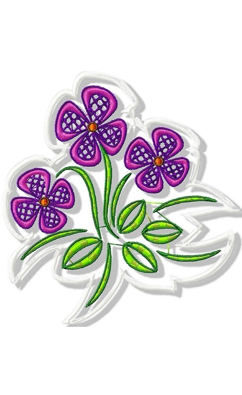 Flowers Lace Look