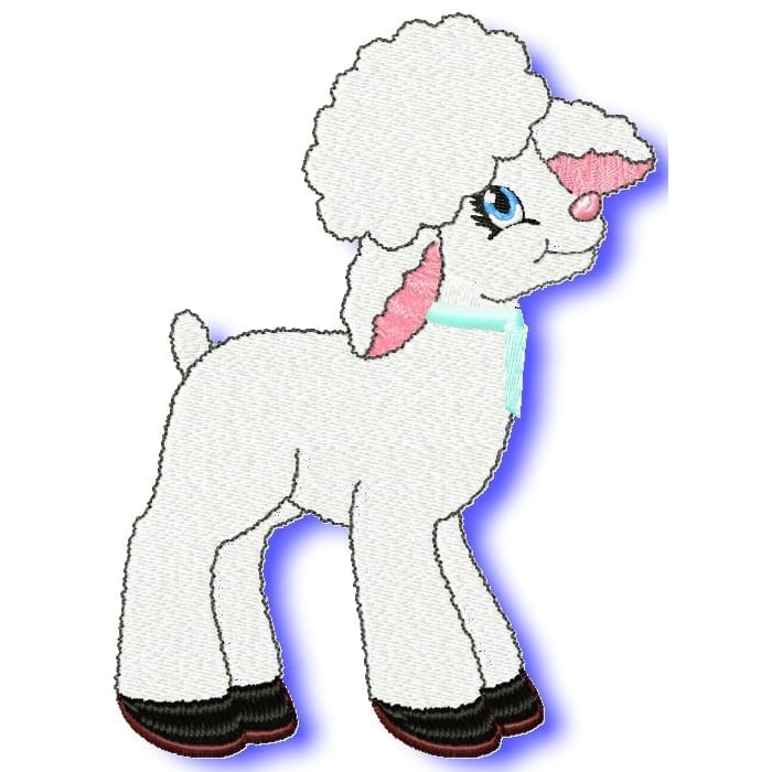 Spring Lambs Machine embroidery