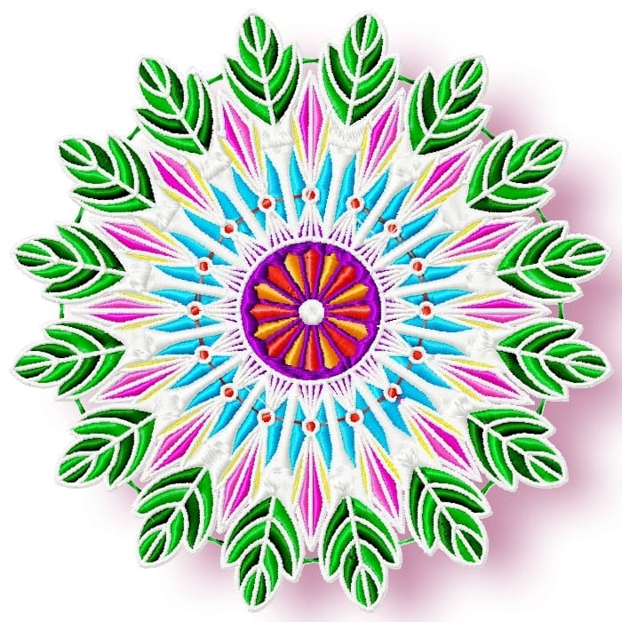 Leafy Flower Circles