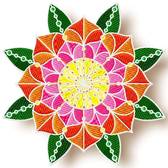 Leafy Flower Circles