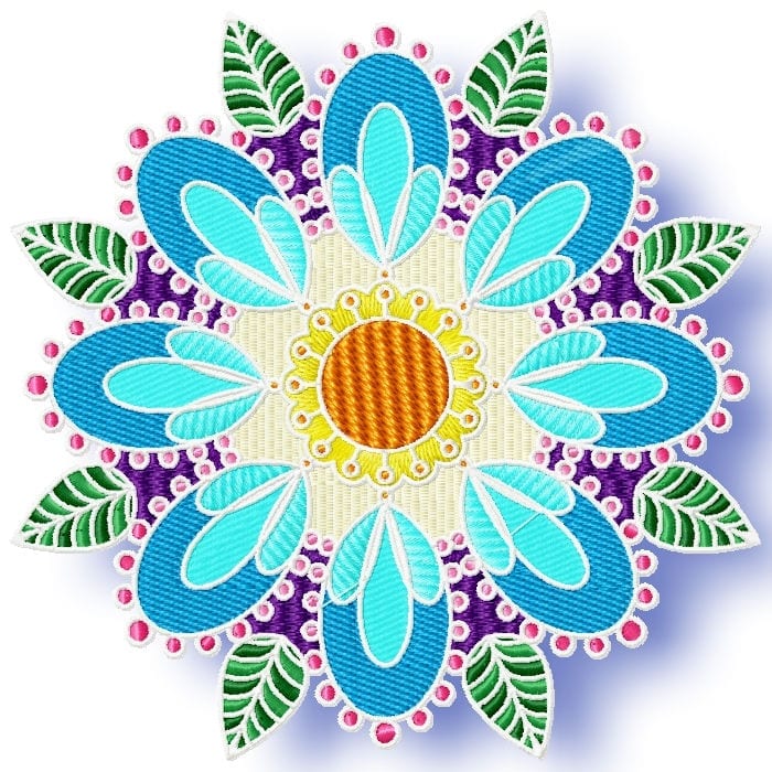 Leafy Flower Circles