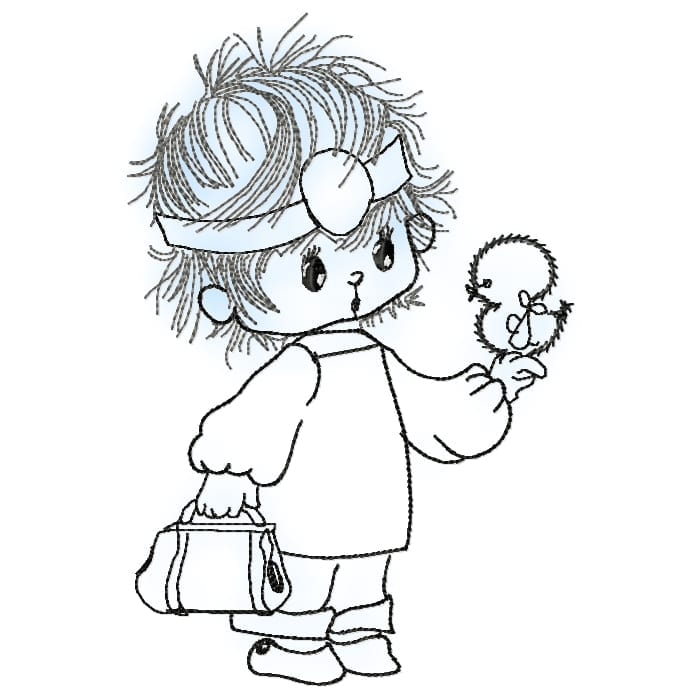 Vintage Girl Line Work