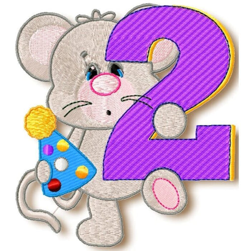 Birthday Numbers Mice