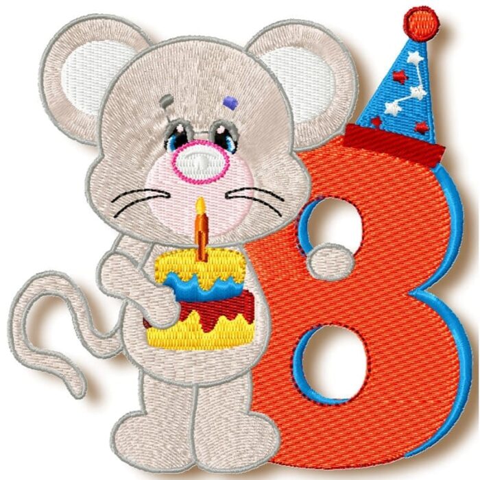Birthday Numbers Mice